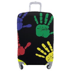 Handprints-hand-print-colourful Luggage Cover (medium) by Semog4