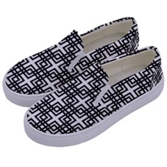 Pattern-vector-halftone-wallpaper Kids  Canvas Slip Ons by Semog4