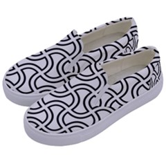 Pattern-monochrome-repeat- Kids  Canvas Slip Ons by Semog4