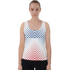 Dots-pointillism-abstract-chevron Velvet Tank Top by Semog4