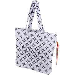 Star-curved-pattern-monochrome Drawstring Tote Bag by Semog4