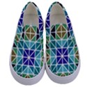 Mosaic-triangle-symmetry- Kids  Canvas Slip Ons View1