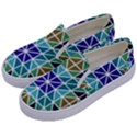 Mosaic-triangle-symmetry- Kids  Canvas Slip Ons View2