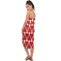 Hearts-pattern-seamless-red-love Waist Tie Cover Up Chiffon Dress View2