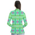 Checkerboard-squares-abstract-- Drape Collar Cardigan View2