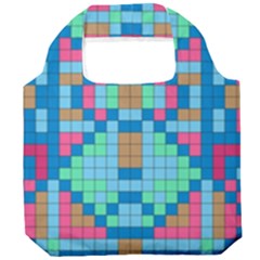 Checkerboard-squares-abstract Foldable Grocery Recycle Bag by Semog4