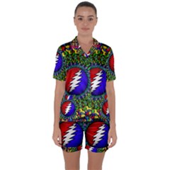 Grateful Dead Satin Short Sleeve Pajamas Set by Semog4
