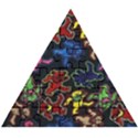 Grateful Dead Pattern Wooden Puzzle Triangle View1