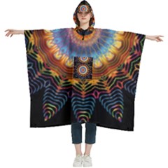 Colorful Prismatic Chromatic Women s Hooded Rain Ponchos by Semog4