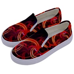 Background Fractal Abstract Kids  Canvas Slip Ons by Semog4