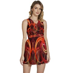 Background Fractal Abstract Sleeveless High Waist Mini Dress by Semog4