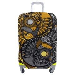 Yin Yang Owl Doodle Ornament Illustration Luggage Cover (medium) by Semog4