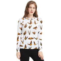 Butterfly Butterflies Insect Swarm Women s Long Sleeve Rash Guard by Salman4z