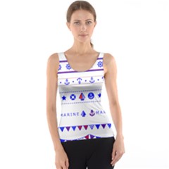 Marine Nautical Clip Art Tank Top by Salman4z