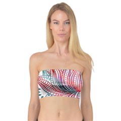 Lotus Feathers Boho Watercolor Bandeau Top by Salman4z