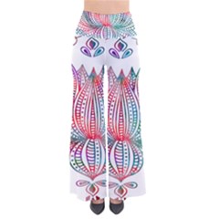 Lotus Feathers Boho Watercolor So Vintage Palazzo Pants by Salman4z