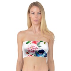 Day Of The Dead Skull Art Bandeau Top by Salman4z