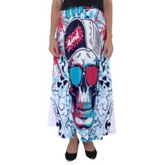 That Cool Graffiti Skull Flared Maxi Skirt by Salman4z