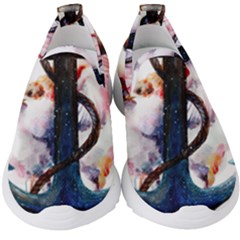 Anchor Watercolor Painting Tattoo Art Anchors And Birds Kids  Slip On Sneakers by Salman4z