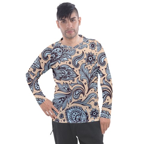 Texture Ornament Paisley Men s Pique Long Sleeve Tee by Salman4z