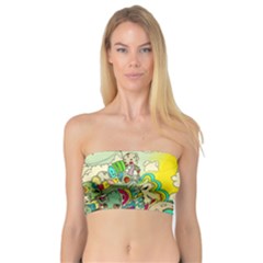 Doodle Wallpaper Artistic Surreal Bandeau Top by Salman4z