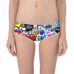 Graffiti Art Cartoon Comic Classic Bikini Bottoms by Salman4z