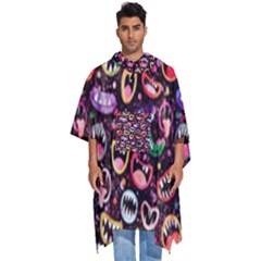 Funny Monster Mouths Men s Hooded Rain Ponchos by Salman4z