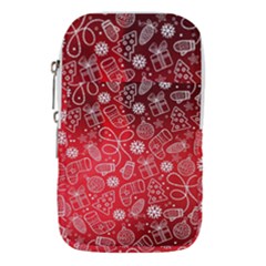 Christmas Pattern Red Waist Pouch (small) by Salman4z