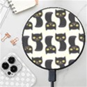 Black Cats And Dots Koteto Cat Pattern Kitty Wireless Fast Charger(Black) View1