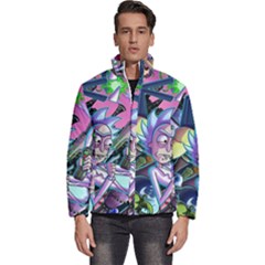 Rick And Morty Time Travel Ultra Men s Puffer Bubble Jacket Coat by Salman4z