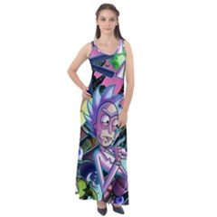 Rick And Morty Time Travel Ultra Sleeveless Velour Maxi Dress by Salman4z