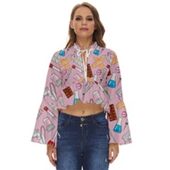 Medical Boho Long Bell Sleeve Top by SychEva
