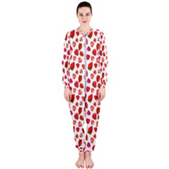 Watercolor Strawberry Onepiece Jumpsuit (ladies) by SychEva