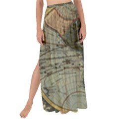 Vintage World Map Maxi Chiffon Tie-up Sarong by Sudheng