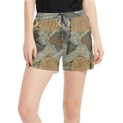 Vintage World Map Women s Runner Shorts by Sudheng