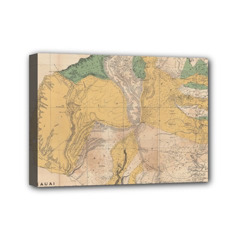 Vintage World Map Physical Geography Mini Canvas 7  X 5  (stretched) by Sudheng