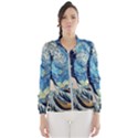 The Great Wave Of Kanagawa Painting Starry Night Van Gogh Women s Windbreaker View1