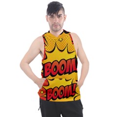 Explosion Boom Pop Art Style Men s Sleeveless Hoodie by Sudheng