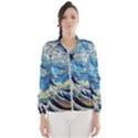 Starry Night Hokusai Van Gogh The Great Wave Off Kanagawa Women s Windbreaker View1