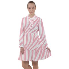 Pink Zebra Vibes Animal Print  All Frills Chiffon Dress by ConteMonfrey