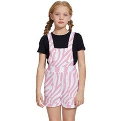 Pink Zebra Vibes Animal Print  Kids  Short Overalls by ConteMonfrey