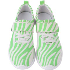 Green Zebra Vibes Animal Print  Men s Velcro Strap Shoes by ConteMonfrey