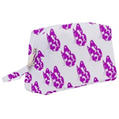 Purple Butterflies On Their Own Way  Wristlet Pouch Bag (large) by ConteMonfrey