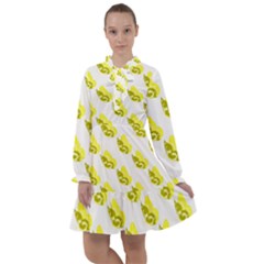 Yellow Butterflies On Their Own Way All Frills Chiffon Dress by ConteMonfrey