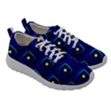 Blue Neon Squares - Modern Abstract Women Athletic Shoes View3