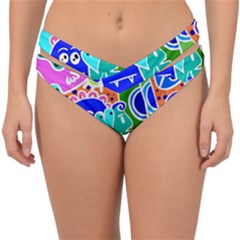 Crazy Pop Art - Doodle Buddies  Double Strap Halter Bikini Bottoms by ConteMonfrey