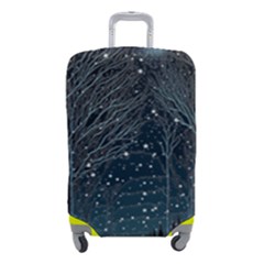 Snow Christmas Starry Night Luggage Cover (small) by Simbadda