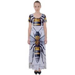 Bee Beekeeping High Waist Short Sleeve Maxi Dress by Simbadda