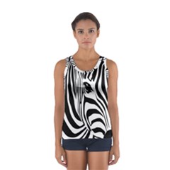 Animal Cute Pattern Art Zebra Sport Tank Top  by Amaryn4rt