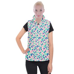 Pop Triangles Women s Button Up Vest by ConteMonfrey